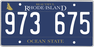 RI license plate 973675