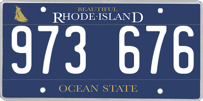 RI license plate 973676