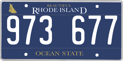 RI license plate 973677