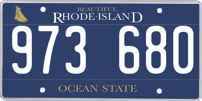 RI license plate 973680