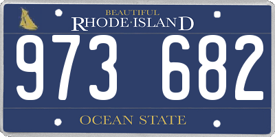 RI license plate 973682
