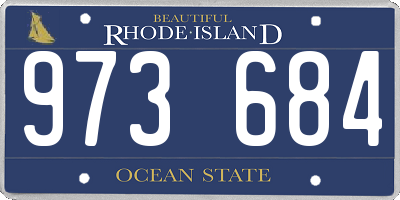 RI license plate 973684
