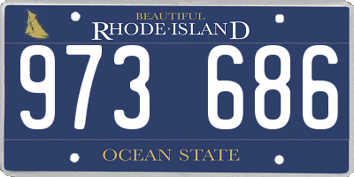 RI license plate 973686