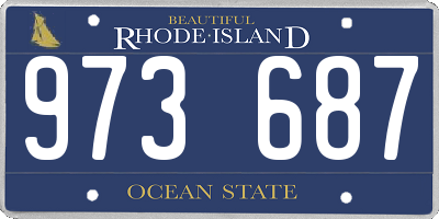 RI license plate 973687