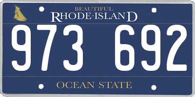 RI license plate 973692