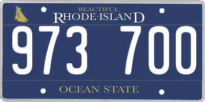 RI license plate 973700