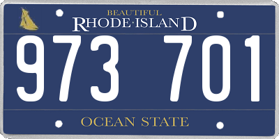 RI license plate 973701