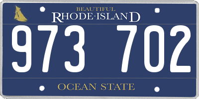 RI license plate 973702