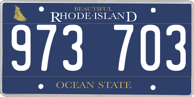 RI license plate 973703