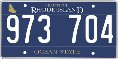 RI license plate 973704