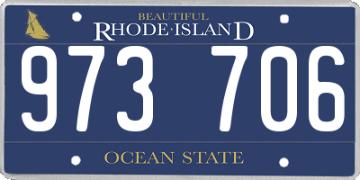 RI license plate 973706