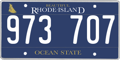 RI license plate 973707
