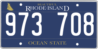 RI license plate 973708