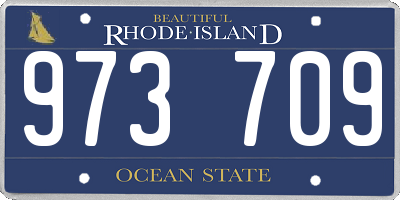 RI license plate 973709