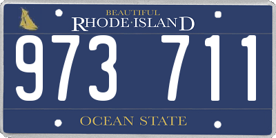 RI license plate 973711