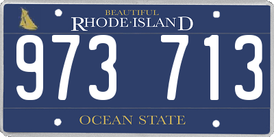 RI license plate 973713