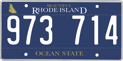 RI license plate 973714