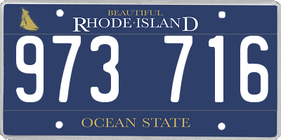 RI license plate 973716