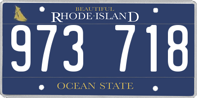 RI license plate 973718