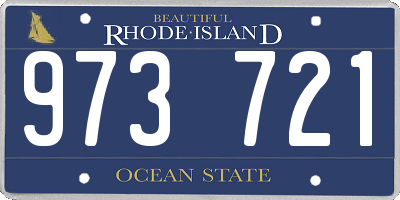 RI license plate 973721