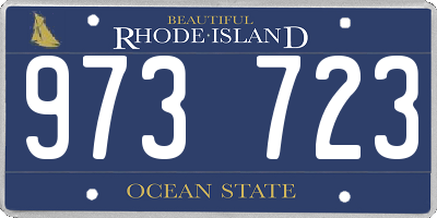 RI license plate 973723