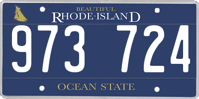 RI license plate 973724