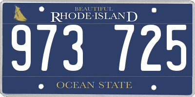 RI license plate 973725