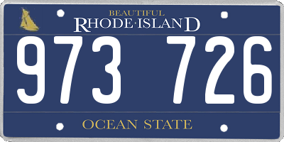 RI license plate 973726