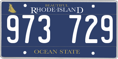 RI license plate 973729