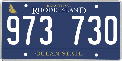 RI license plate 973730
