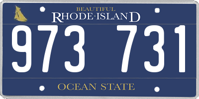 RI license plate 973731