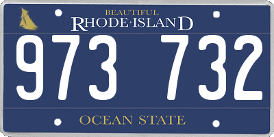 RI license plate 973732