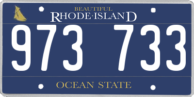 RI license plate 973733