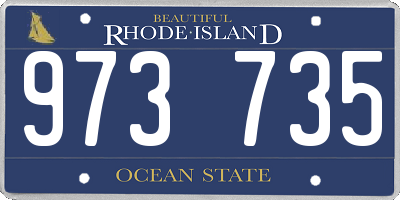 RI license plate 973735