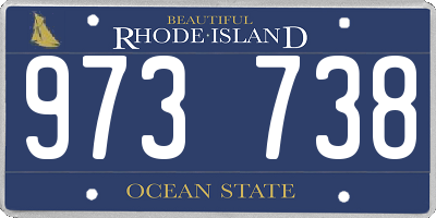 RI license plate 973738