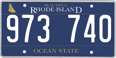 RI license plate 973740