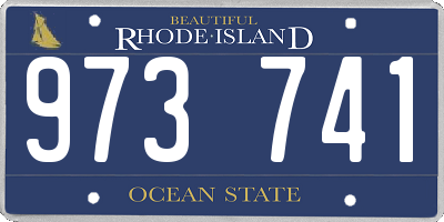 RI license plate 973741