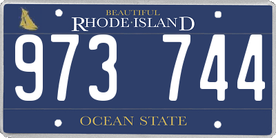 RI license plate 973744