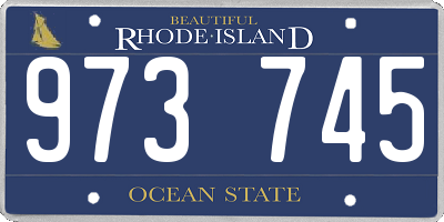 RI license plate 973745