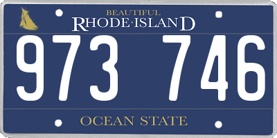 RI license plate 973746