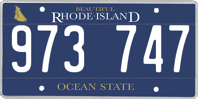 RI license plate 973747