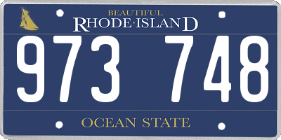 RI license plate 973748