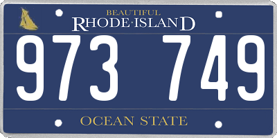 RI license plate 973749