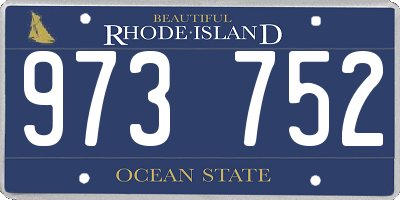 RI license plate 973752