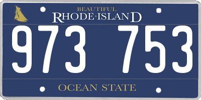 RI license plate 973753