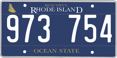 RI license plate 973754