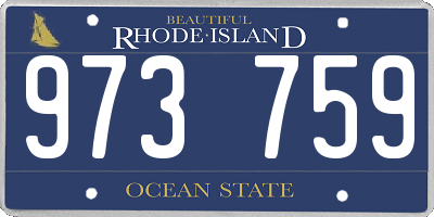 RI license plate 973759