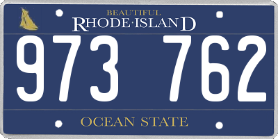 RI license plate 973762