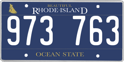 RI license plate 973763