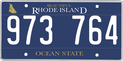 RI license plate 973764